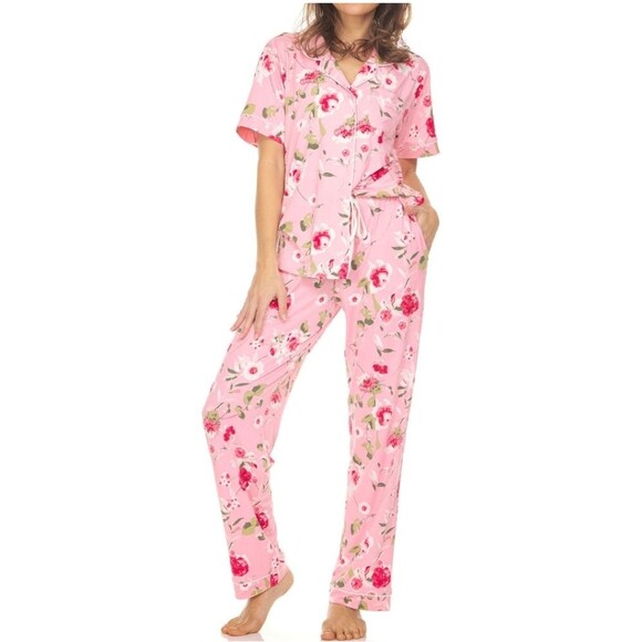 NWT Flora Floral Pajama Pant Set - Picture 1 of 15